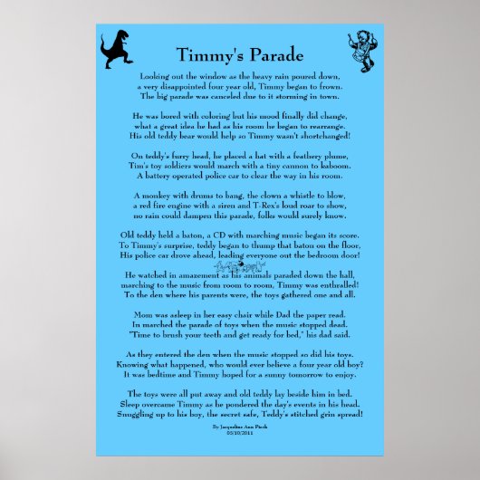 Poster pour enfants de Timmy's Parade (Devant)
