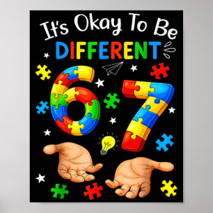Poster pour Être Différent 67 Signes de Main Sensibilisat
