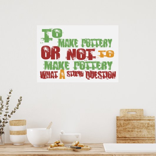 Poster Pour fabriquer de la poterie (Cuisine)
