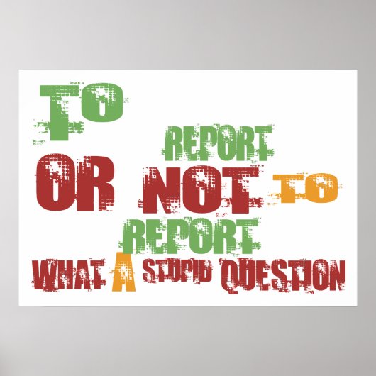 Poster Pour générer un rapport (Devant)