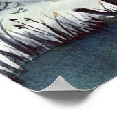 Poster Pour Halloween Chat noir et la Sorcière étoilée nu (Coin)