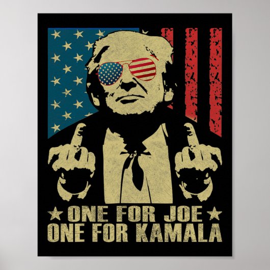 Poster Pour Joe One Pour Kamala Funny Trump 2024 (Devant)