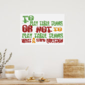 Poster Pour jouer au tennis de table (Cuisine)