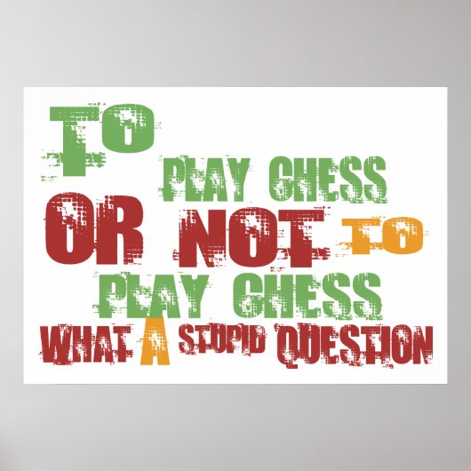 Poster Pour jouer aux échecs (Devant)