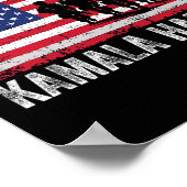 Poster Pour Kamala Harris 2024 Élection Drapeau américain (Coin)