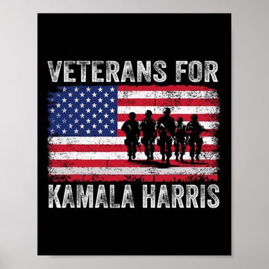 Poster Pour Kamala Harris Élection 2024 Drapeau États-Uni (Devant)