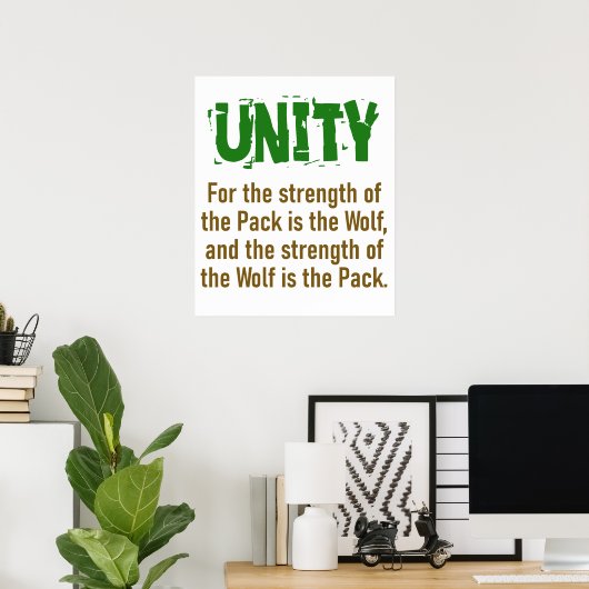 Poster Pour La Force Du Pack - Devis D'Unité (Bureau à domicile)