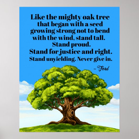 Poster pour la justice et la droite (Devant)