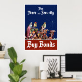 Poster Pour la paix et la sécurité Acheter des obligation (Bureau à domicile)