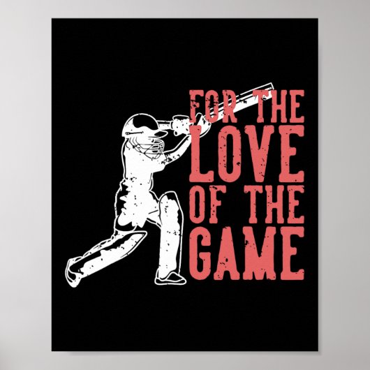 Poster Pour l'amour du jeu T Cricket (Devant)