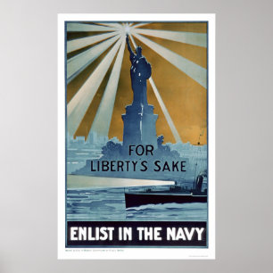 Poster Pour le bien de la liberté, enrôlez dans la marine