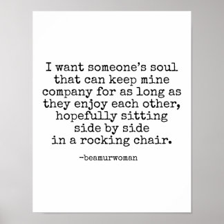 Poster pour le cadre Je veux l'âme de quelqu'un