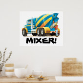 Poster pour les enfants Big Concret Mixer Construc (Cuisine)