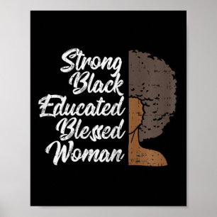 Poster Pour Les Femmes Fortes Éduquées Bénie Pride Noire