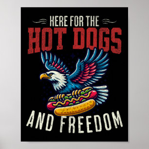 Poster Pour Les Hot Dogs Et Les Freedom Men 4 Juillet Fem