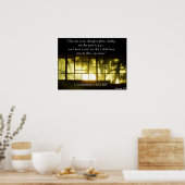 Poster "Pour l'instant nous voyons à travers un verre som (Cuisine)
