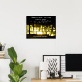 Poster "Pour l'instant nous voyons à travers un verre som (Bureau à domicile)