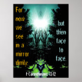 Poster Pour l'instant nous voyons dans un miroir Dimly (Devant)