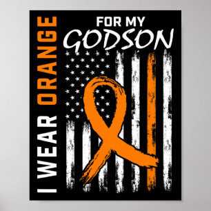 Poster Pour ma Godson Leukemia Cancer Awareness American