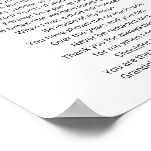 Poster Pour ma grand-mère (Coin)