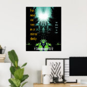 Poster Pour Maintenant Nous Voyons dans un Miroir Sombrem (Bureau à domicile)