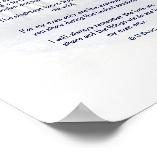 Poster Pour mes yeux filigrane (Coin)