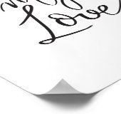 Poster Pour Mon Amour Noir Moderne Calligraphie Valentine (Coin)