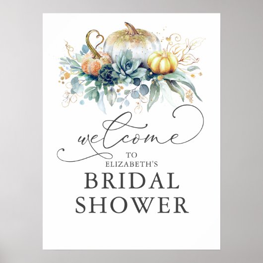 Poster Pour n'importe quelle fête - Citrouilles et succul (Devant)