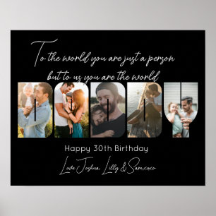 Poster Pour nous, vous êtes le monde papa Photo Collage P