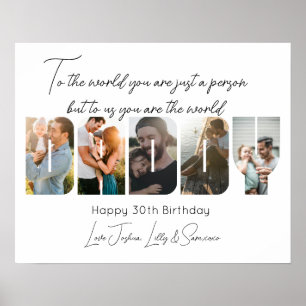 Poster Pour nous, vous êtes le monde papa Photo Collage P