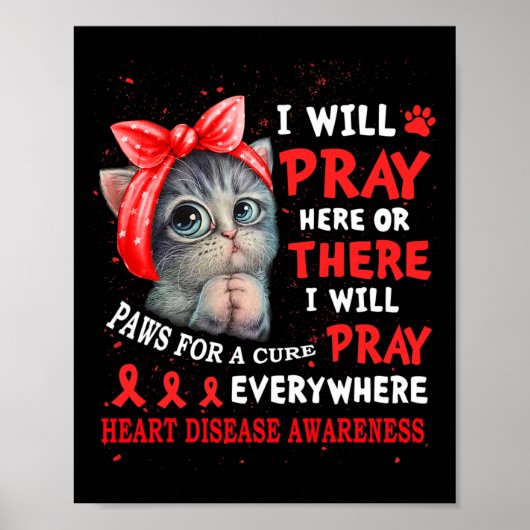 Poster Pour Pray Pure Cat Cure Sensibilisation aux maladi (Devant)