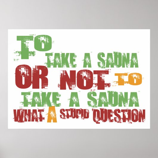 Poster Pour prendre un sauna (Devant)