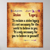 Poster Pour Récupérer Un Héritage Volé (Devant)