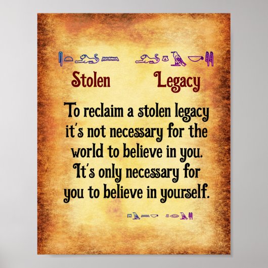 Poster Pour Récupérer Un Héritage Volé (Devant)