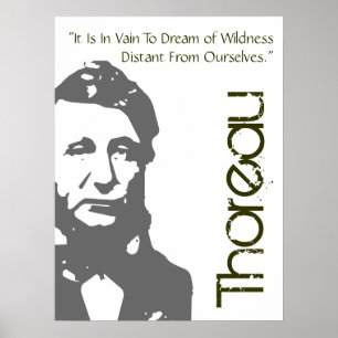 Poster Pour rêver de l'affiche de Thoreau de Wildness