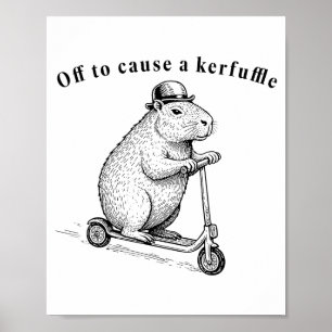 Poster Pour semer la pagaille, Funny Groundhog Scooter
