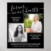 Poster Pour toujours dans nos coeurs Custom Memorial Vers (Devant)