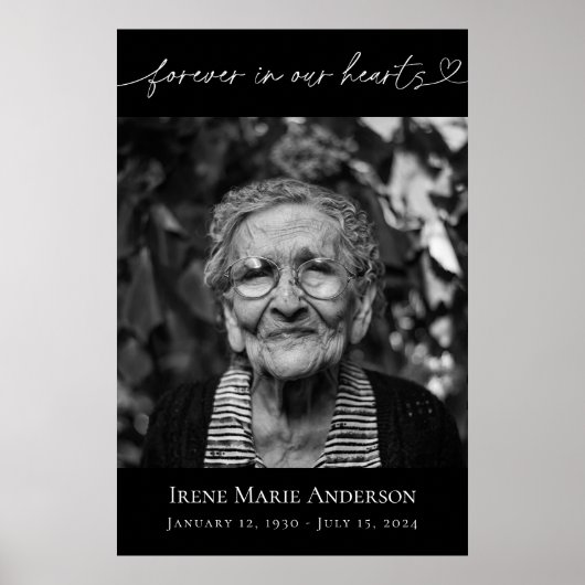 Poster Pour toujours dans nos coeurs Memorial Funeral Pho (Devant)