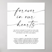 Poster Pour toujours dans nos coeurs, table commémorative (Devant)