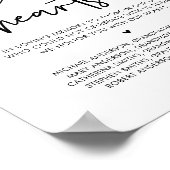 Poster Pour toujours dans nos coeurs, table commémorative (Coin)