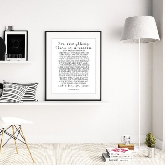 Poster Pour Tout Ce Qu'Il Y A, Ecclesiastes 3:1-8