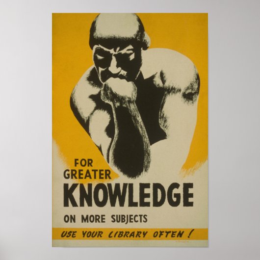 Poster Pour une plus grande bibliothèque de connaissances (Devant)