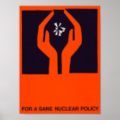 Poster "Pour une politique nucléaire à ciel ouvert" Rétro (Devant)