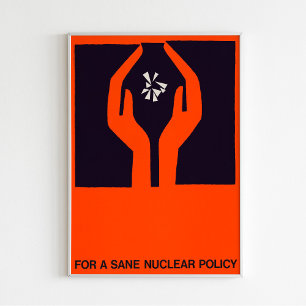 Poster "Pour une politique nucléaire à ciel ouvert" Rétro