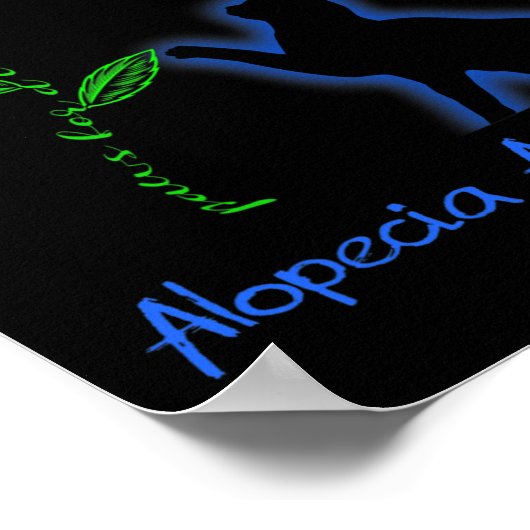 Poster Pour Une Sensibilisation Cure À L'Alopécie (Coin)