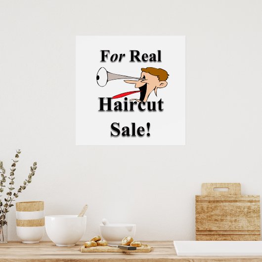 Poster Pour Vendre Vente De Cheveux Réel Matte (Cuisine)