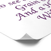 Poster Pour Voir Un Monde Dans Un Grain De Sable - Citati (Coin)