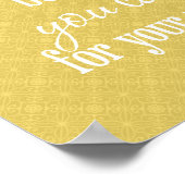 Poster Pour votre mère - Jaune (Coin)