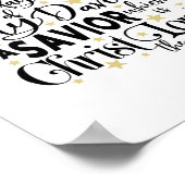 Poster Pour vous est né ce jour Noir Noir de Noël (Coin)