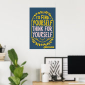 Poster Pour Vous Trouver Pensez À Vous-Même Citer (Bureau à domicile)
